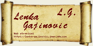 Lenka Gajinović vizit kartica